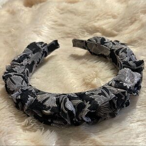 Anthropologie Ruffle Headband.  Missing 1 “Pearl”